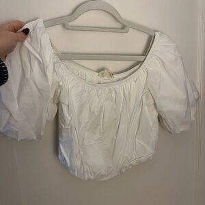 Chic White Puff Sleeve Blouse